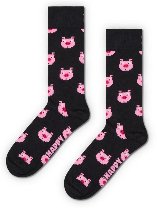 Pig Sock P003649 BLACK HAPPY SOCKS 