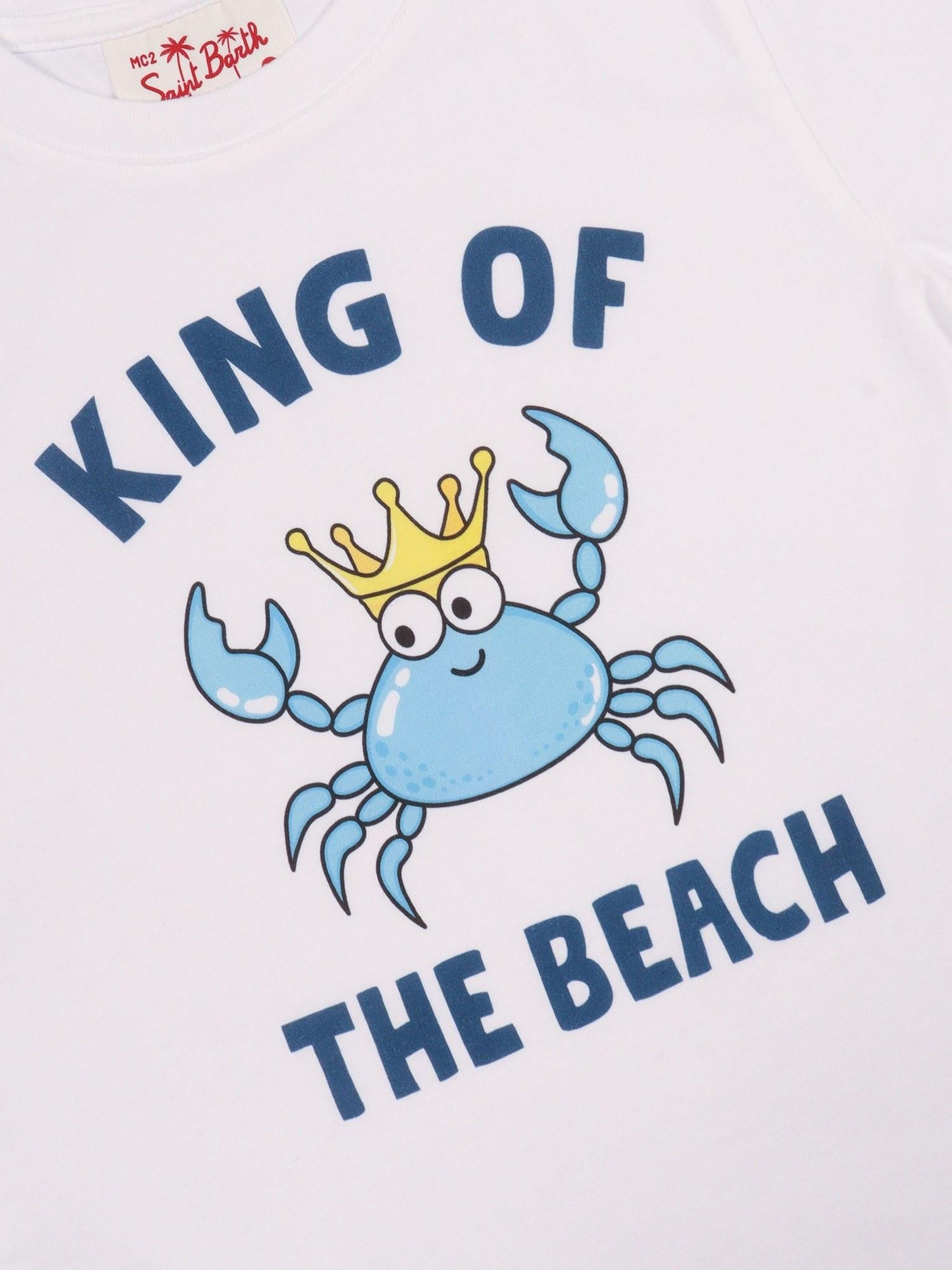 T-shirt Denver con stampa Granchio DNV0001 02001L MC2 SAINT BARTH 