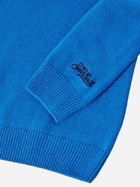 Girocollo Douglas in misto cashmere con jaquard Bello e Tremendo DOU0001 01605I MC2 SAINT BARTH 