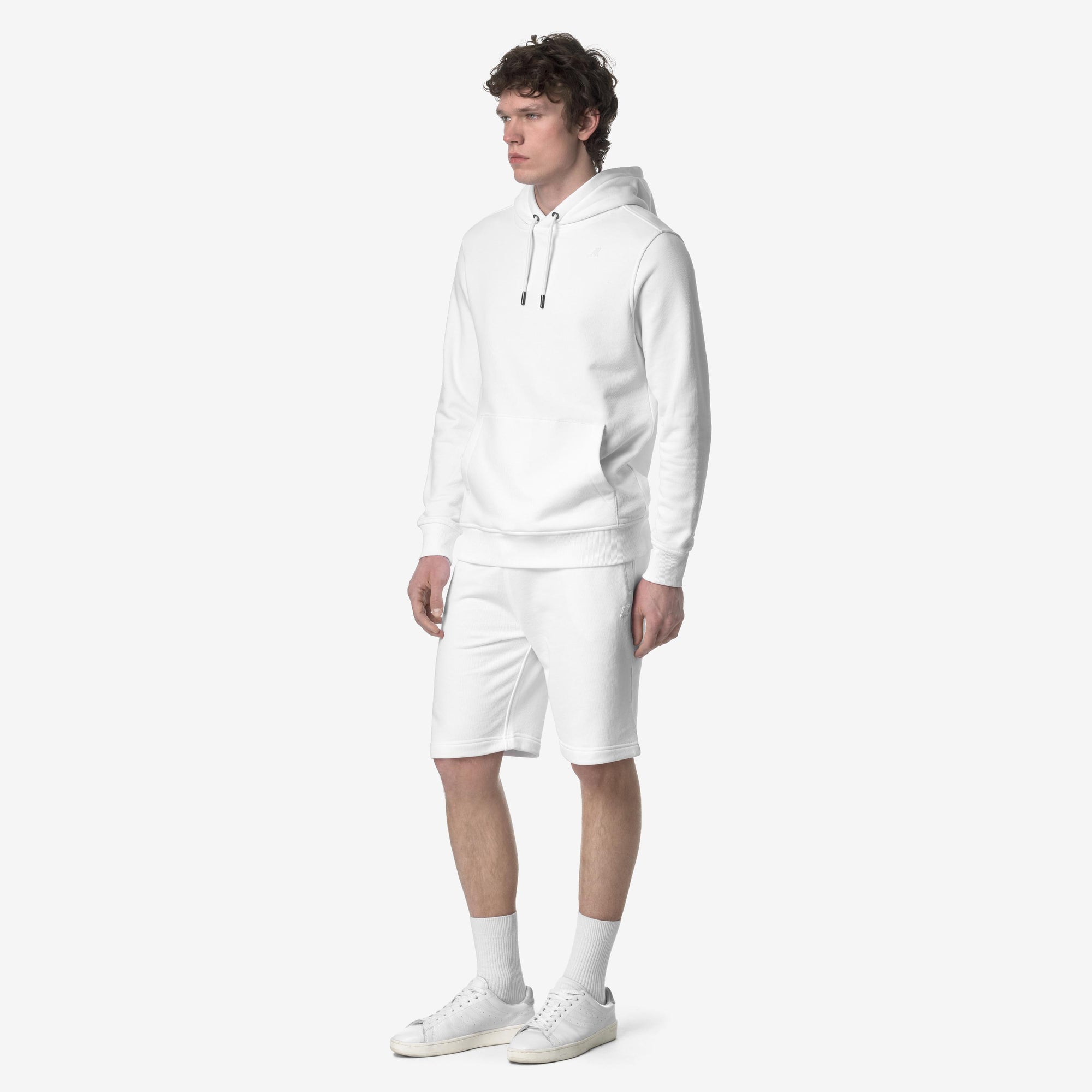 Bermuda da Uomo Sportivi in French Terry Bianco con Tasche K1151SW 001 K-WAY 