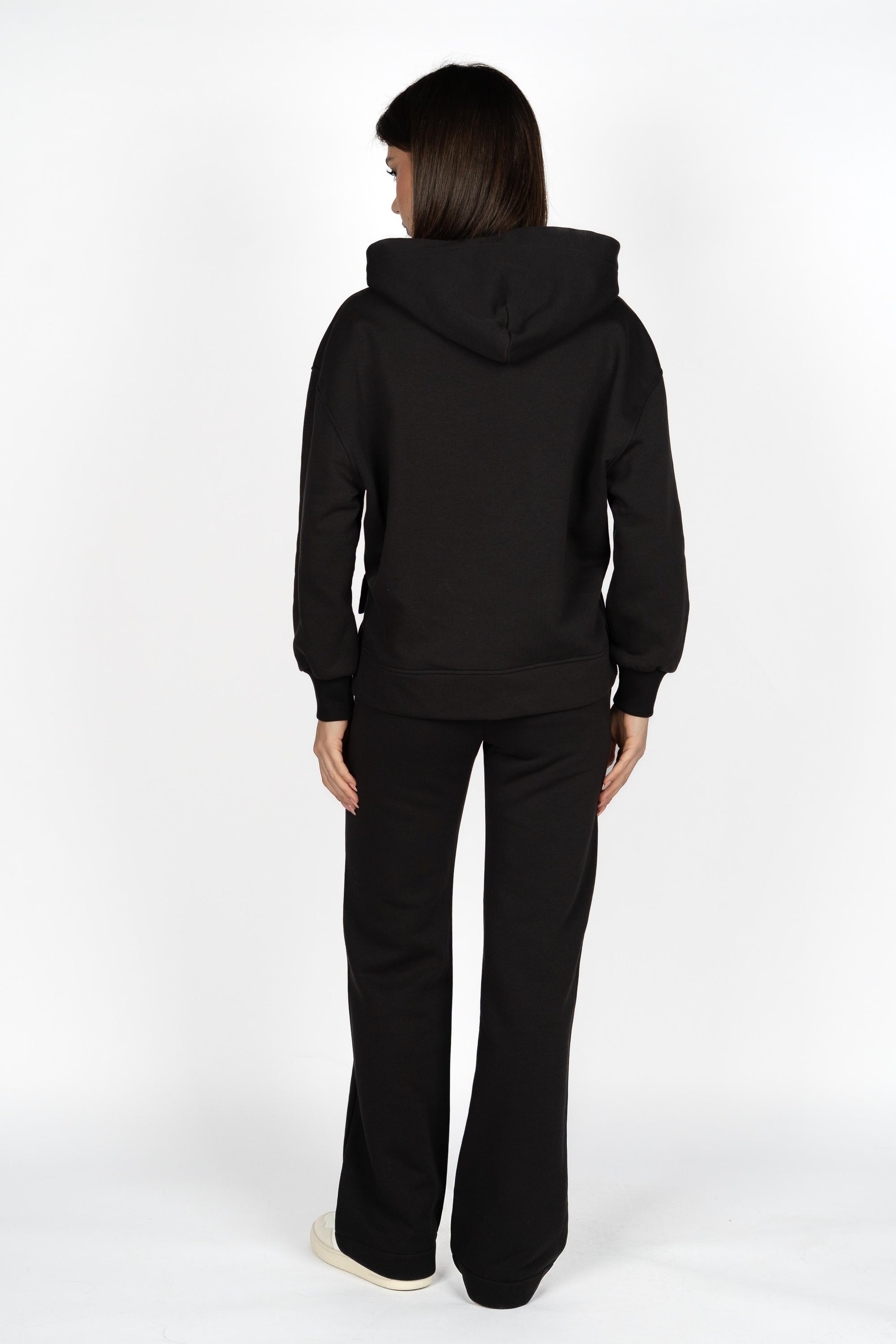 Felpa con cappuccio e coulisse F502KF0234XXX 999 DONDUP 