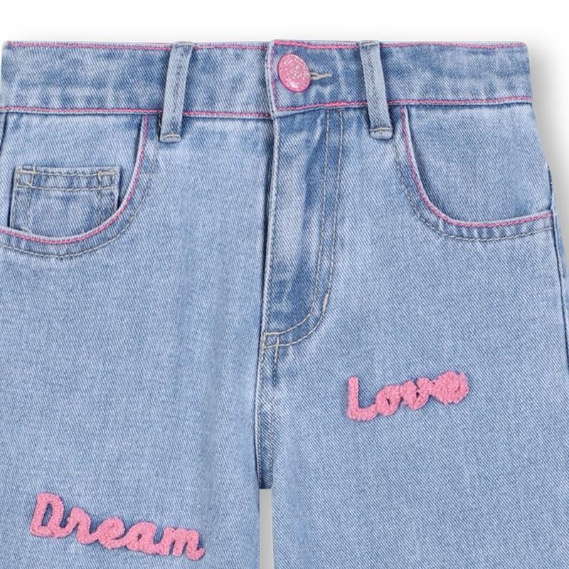 Pantaloni in denim ricamato U21591 Z18 BILLIEBLUSH 