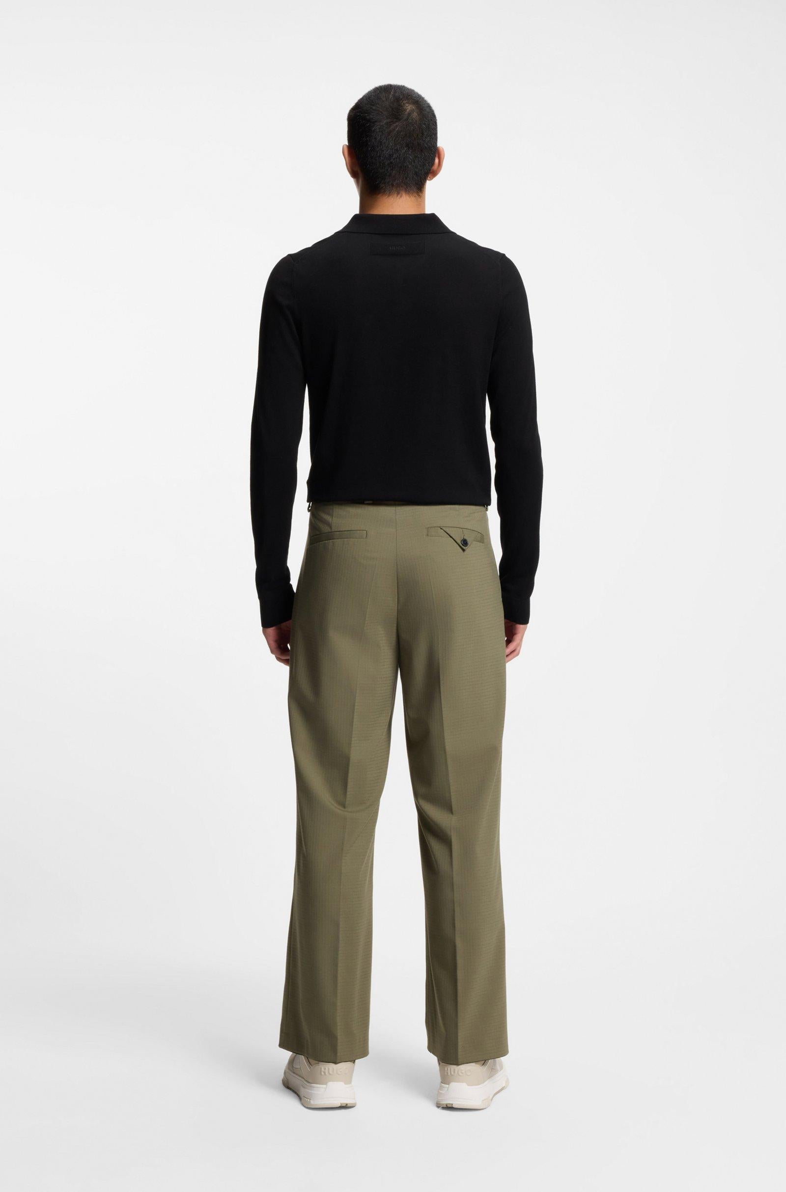 Polo a maglia slim con logo posteriore 50532050 001 HUGO 