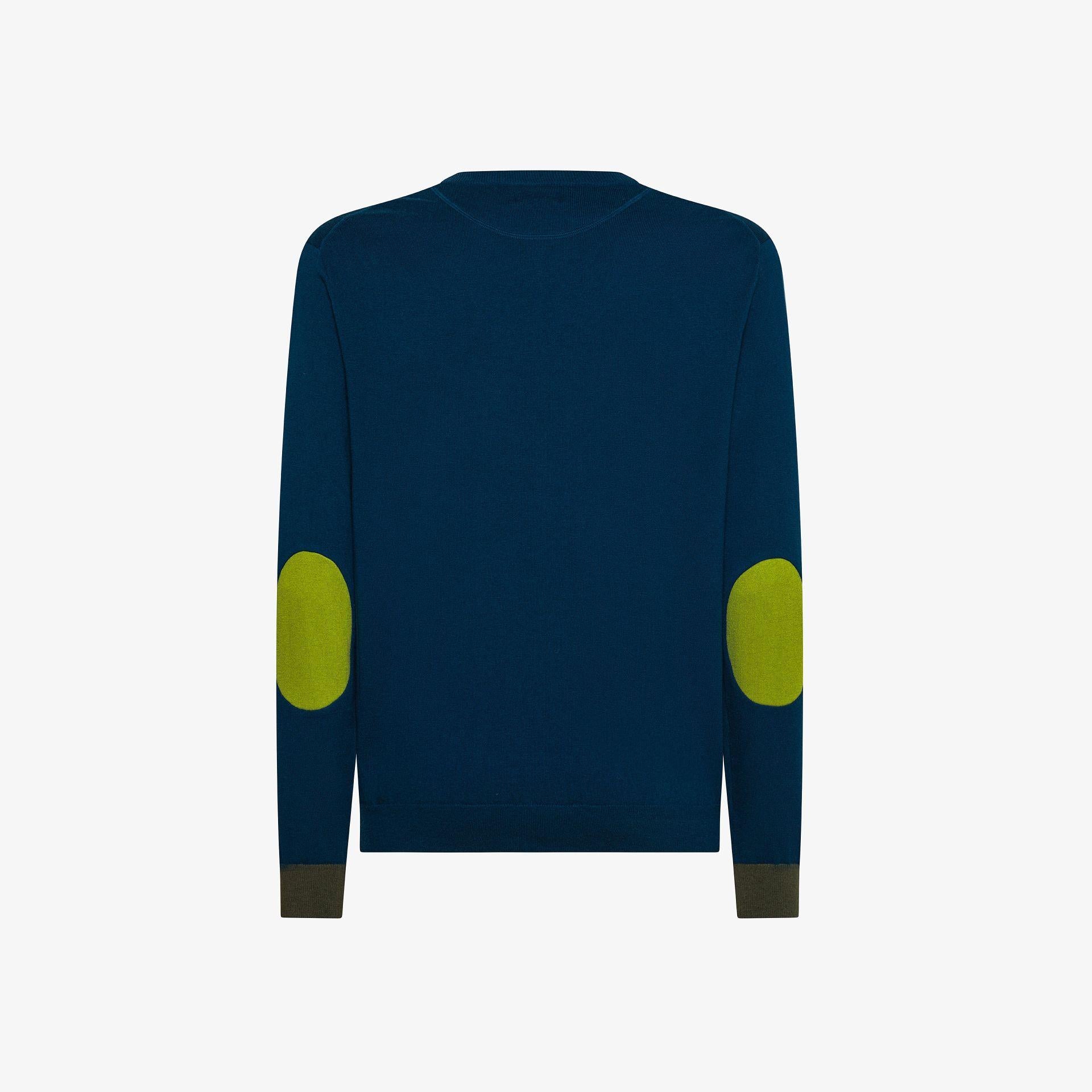 Maglia in lana e cotone con patch K45143 78 SUN68 