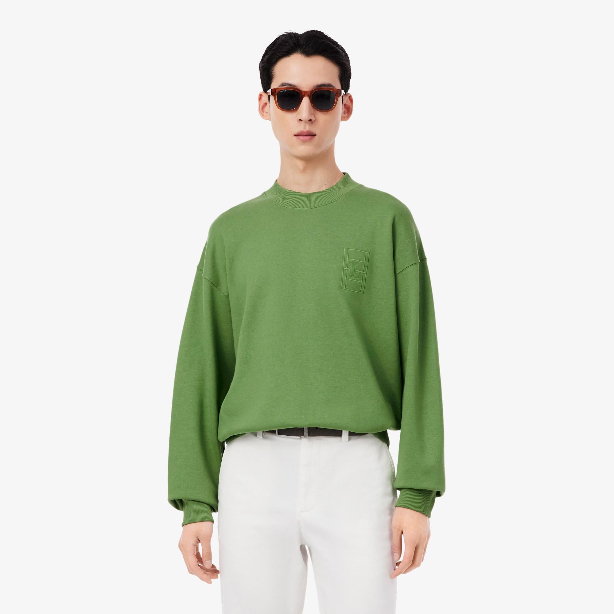 Felpa in pile ricamata SH1682 02M LACOSTE 