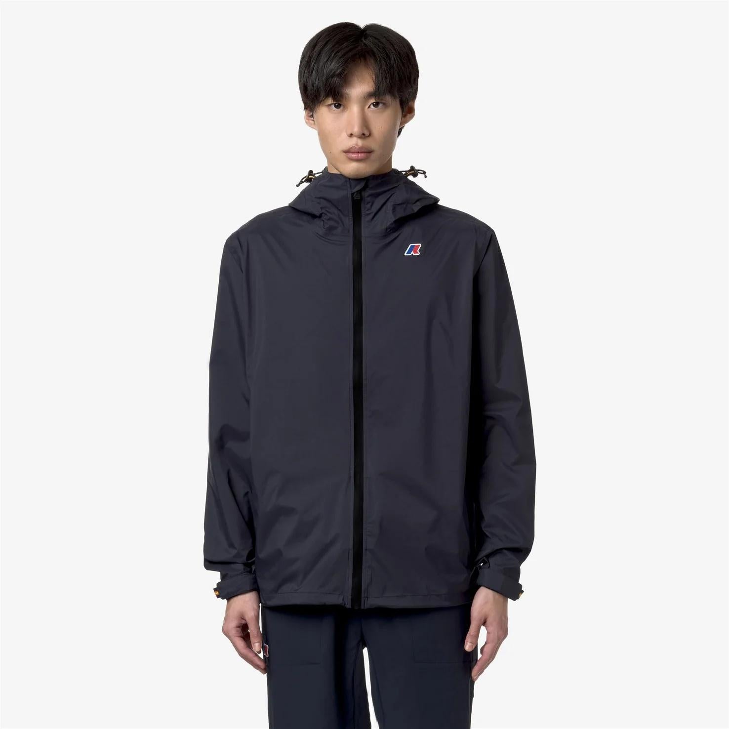 Giacca impermeabile da viaggio unisex grigio blu con design ripiegabile K8131QW K89 K-WAY 