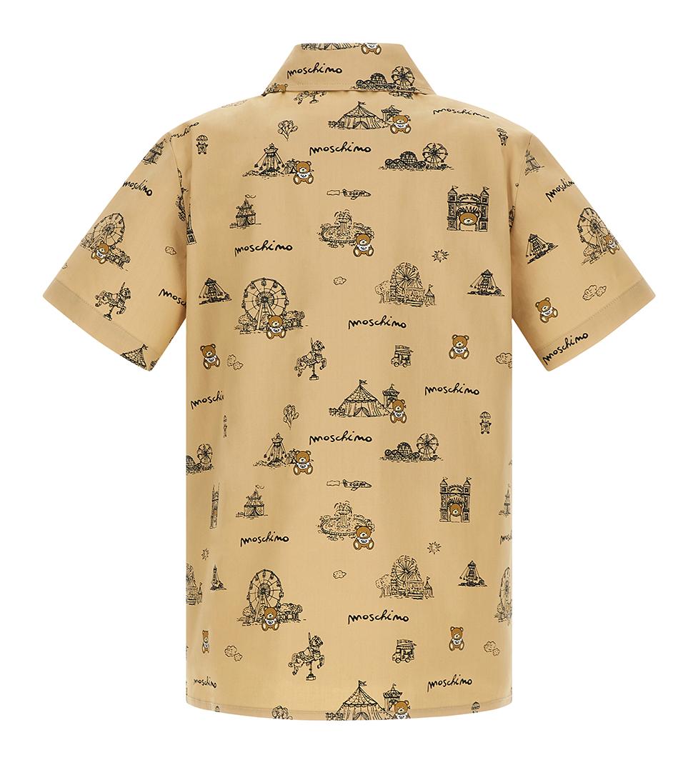 Camica con stampe all-over HMC01GLLB47 83445 MOSCHINO KID 
