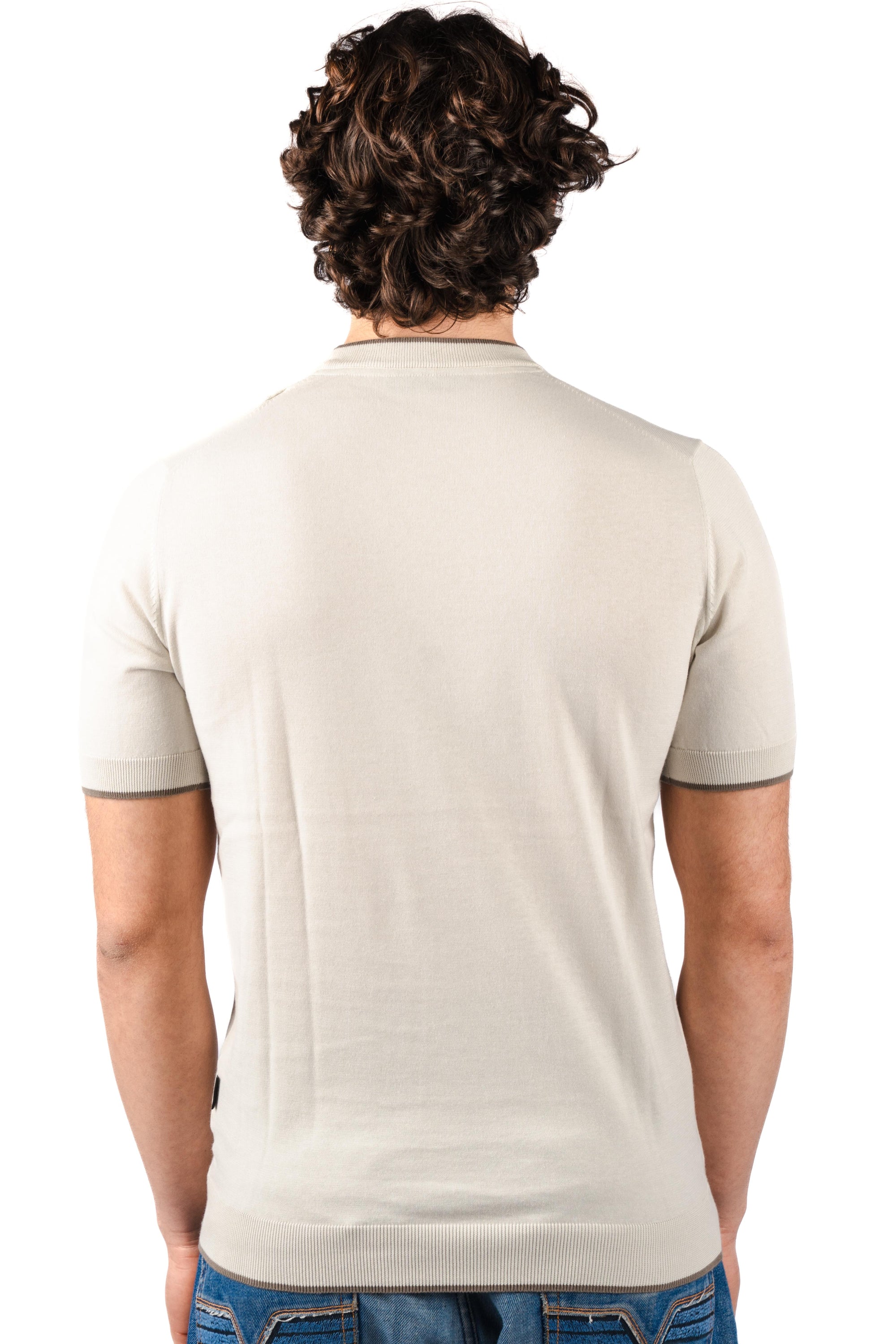 T-shirt con dettagli a contrasto R4064M261 CHALK REFRIGUE 
