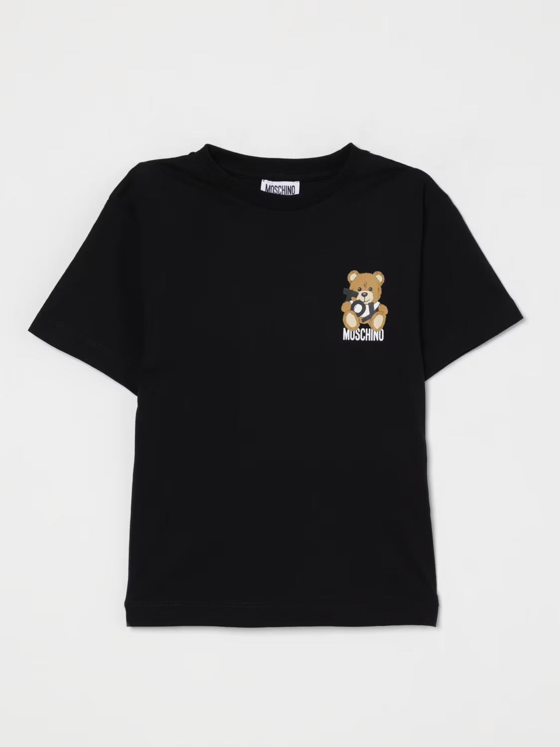 T-shirt con logo HPM050LAA03 60100A MOSCHINO KID 