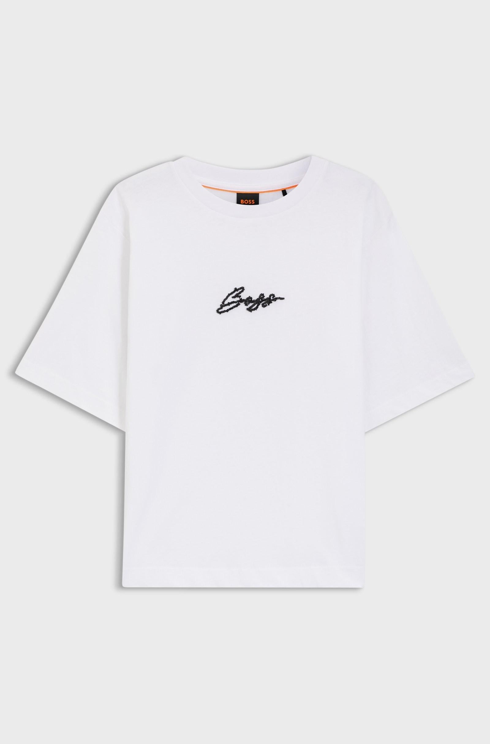 T-shirt in jersey di cotone con stampa grafica 50559075 100 BOSS 