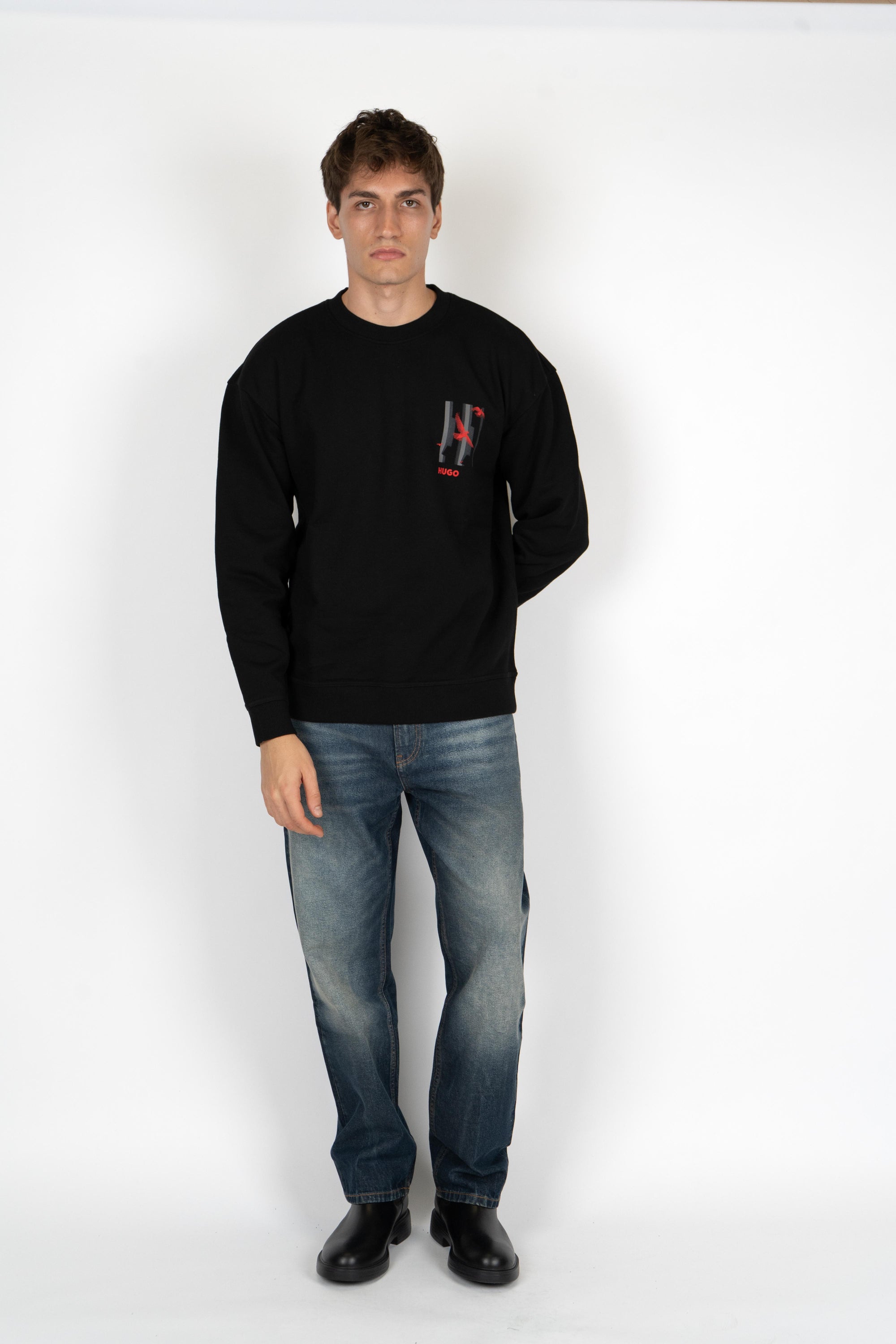 Felpa con grafica con uccelli 50544533 001 HUGO 