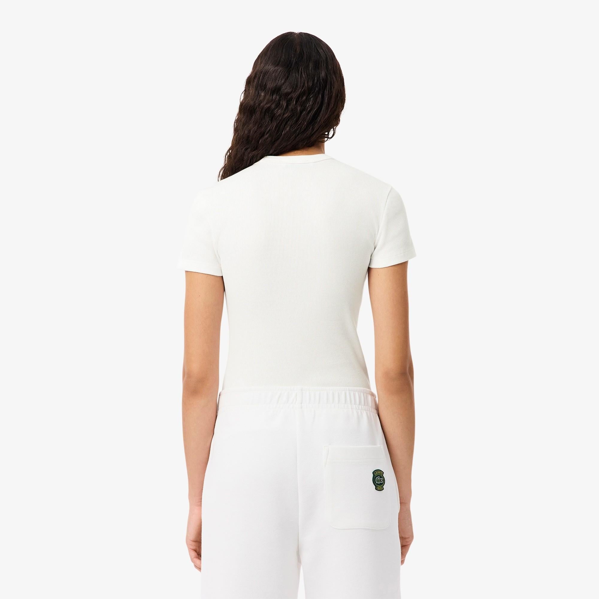 T-shirt in cotone a costine slim fit TF5538 70V LACOSTE 