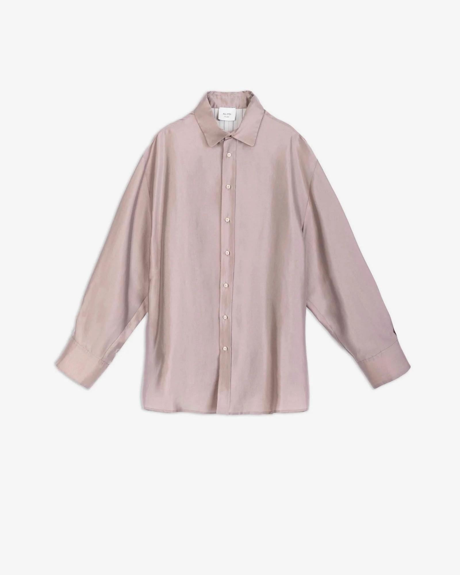 Camicia seta oversize 165242 MD ALYSI CHOCOLAT 