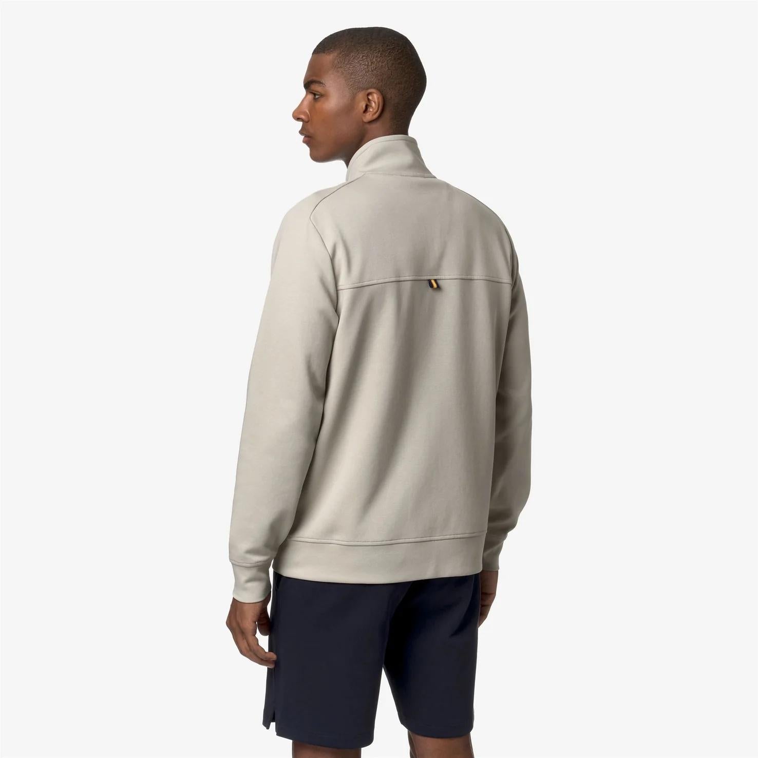 Giacca in pile athleisure da uomo beige K81369W 634 K-WAY 