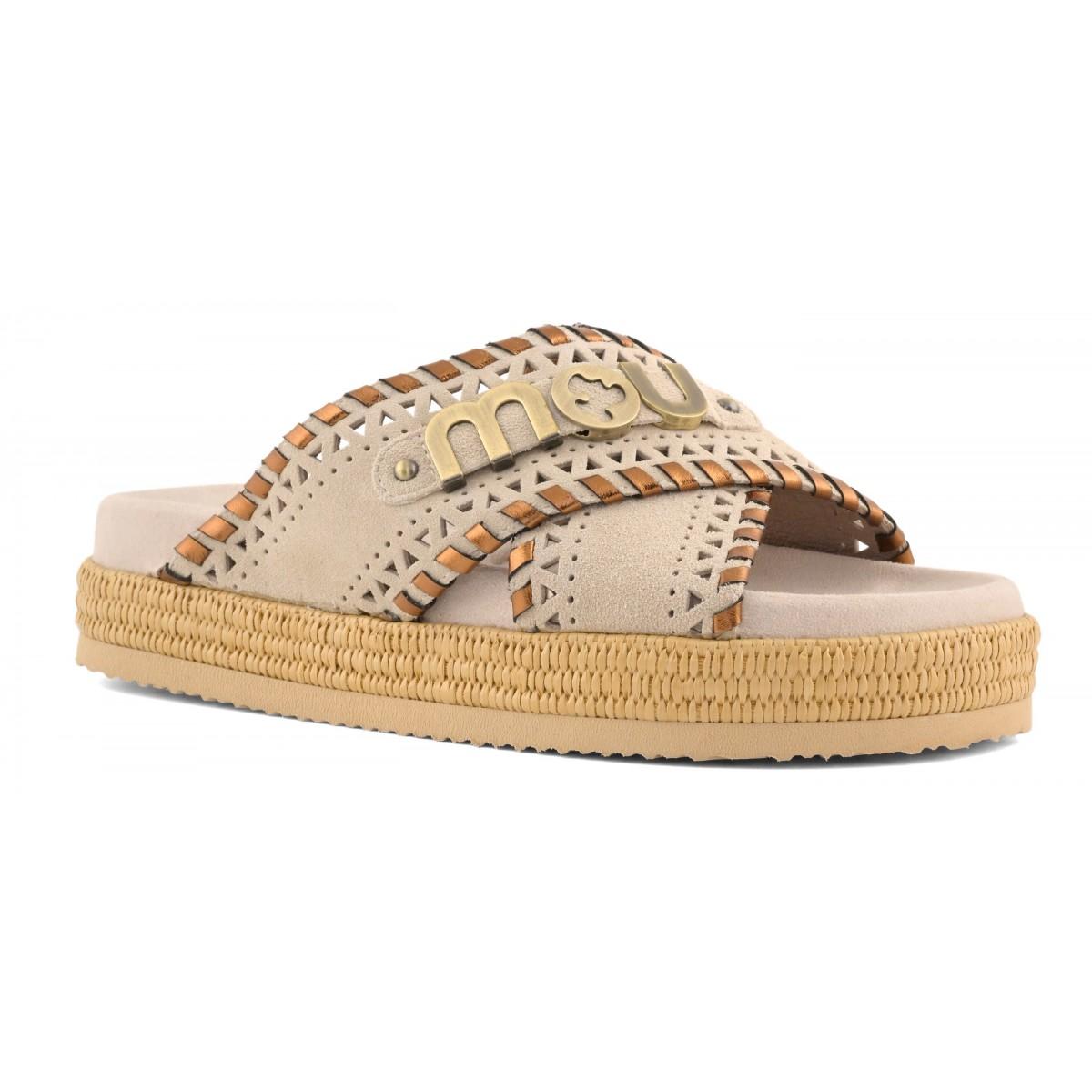 Criss-cross sandal metal stitching MUSW451013A CHLK MOU 