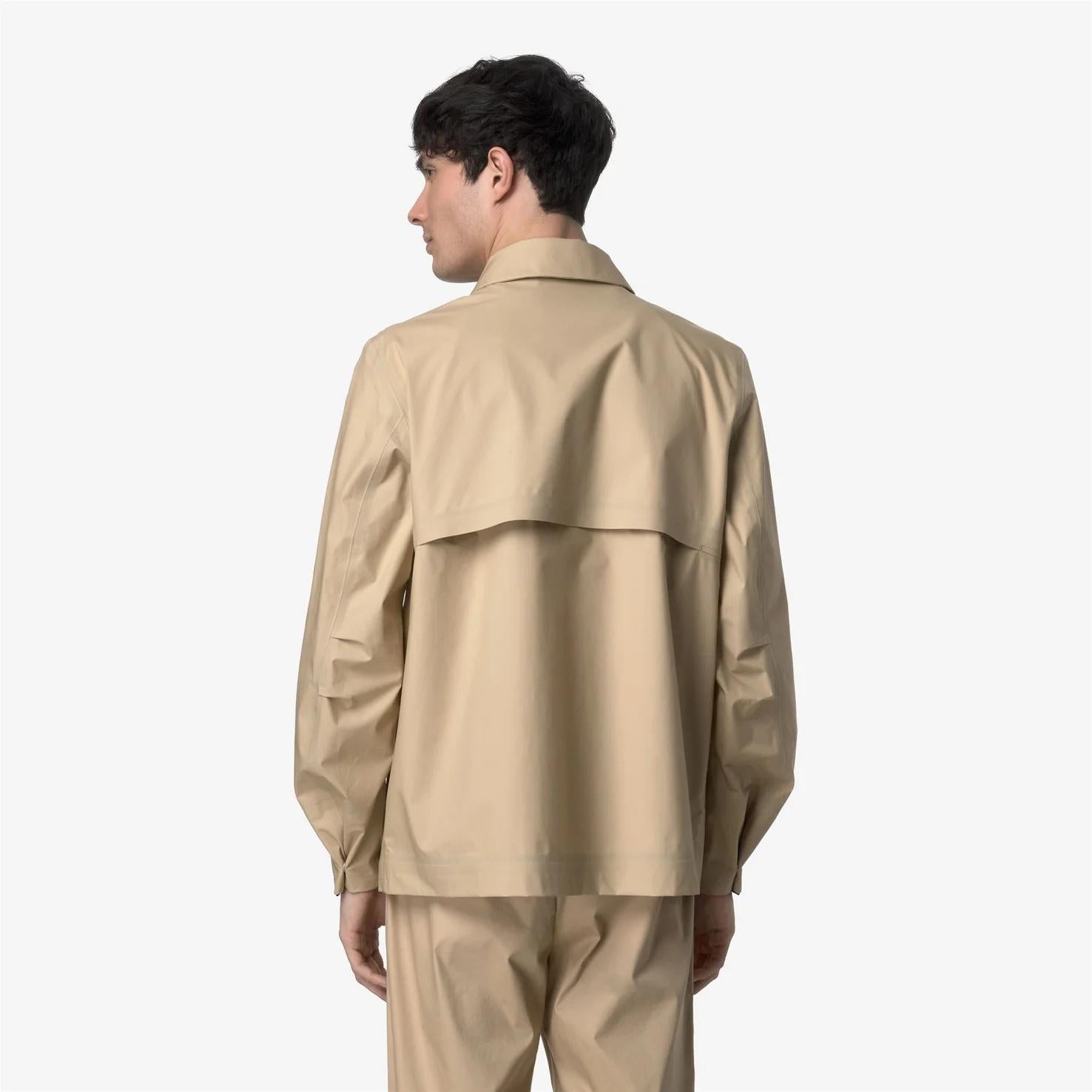 Giacca corta urbana da uomo beige con cuciture termonastrate K7127UW AZI K-WAY 