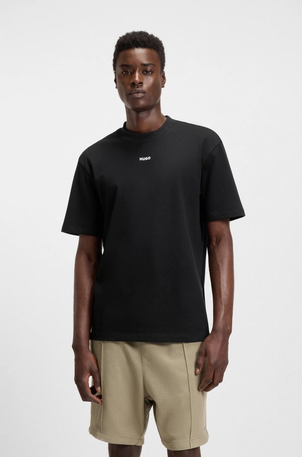 T-shirt relaxed fit in cotone con logo stampato 50488330 001 HUGO 