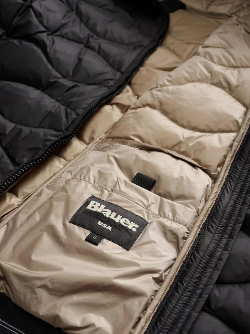 Piumino con bordo in pelliccia aldie 25WBLDC03096 999EI BLAUER 