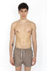 Brown midi swim boxer with side bands