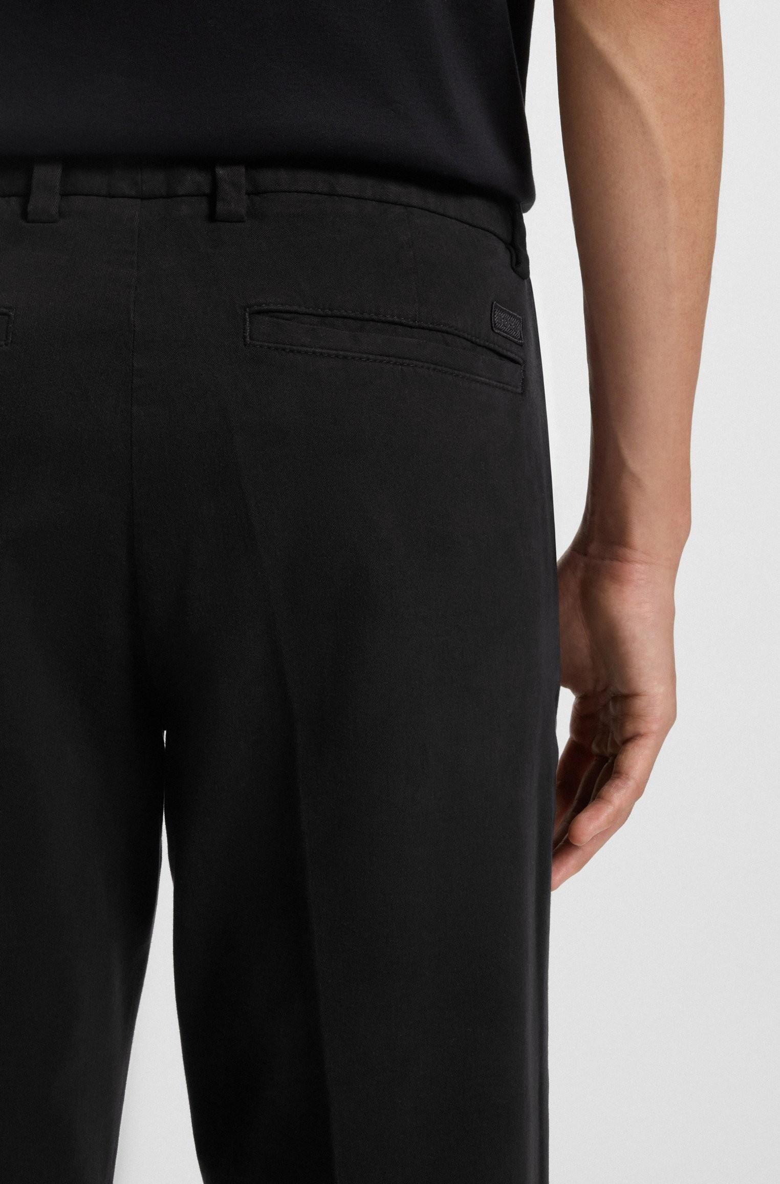 Pantaloni slim fit in gabardine di cotone elasticizzato 50543312 001 BOSS 