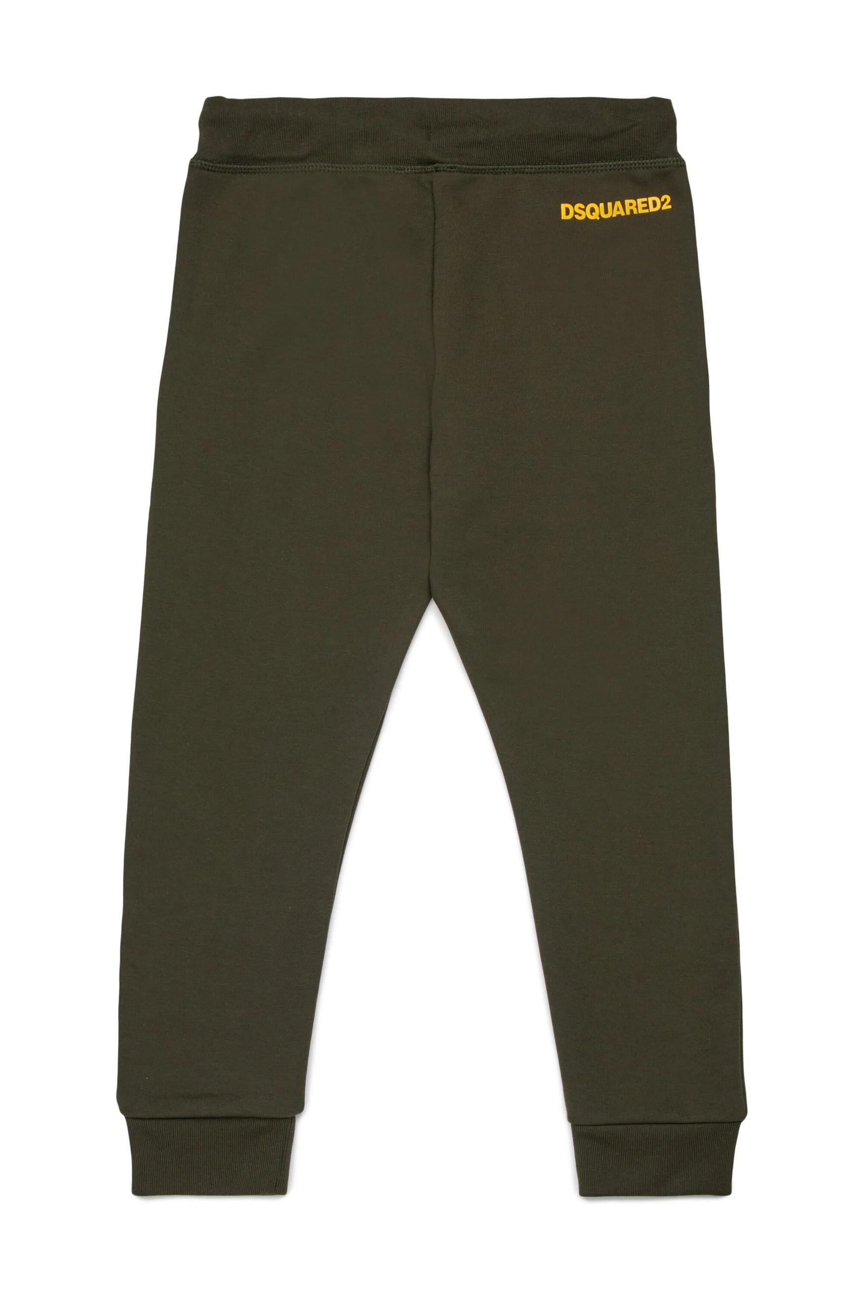 Pantaloni in pile con logo DQ3025D0094 DQ518 DSQUARED2 