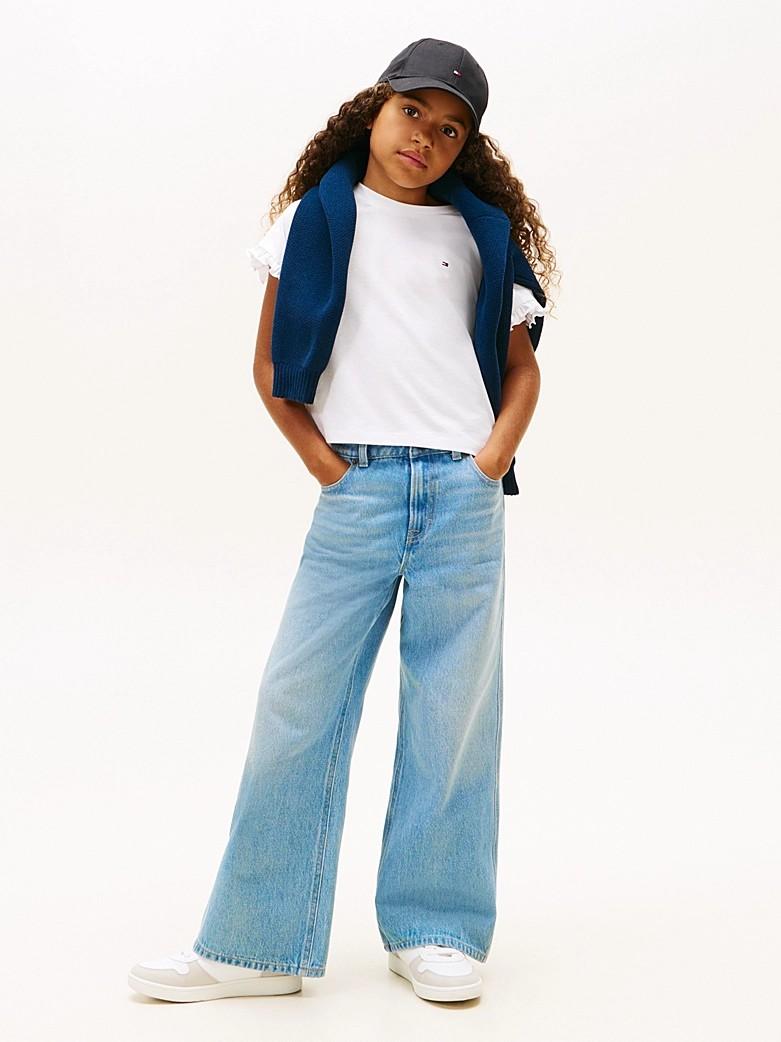 T-shirt essential relaxed fit con ruches KG0KG08970T YBR TOMMY HILFIGER 