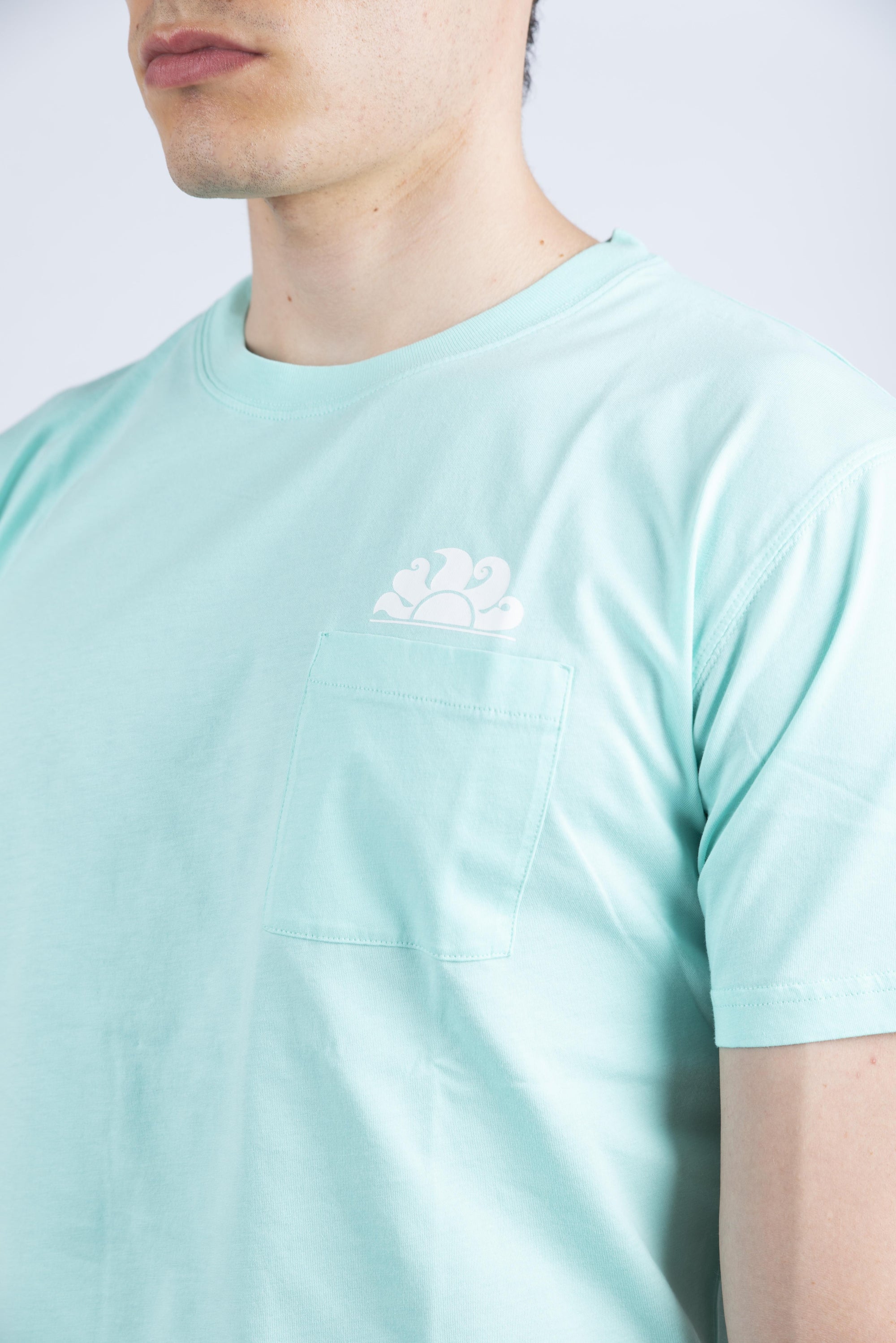 T-shirt con tasca azzurro M609TEJ7800 A6301 SUNDEK 