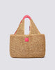 Maxi bag in paper straw intrecciata