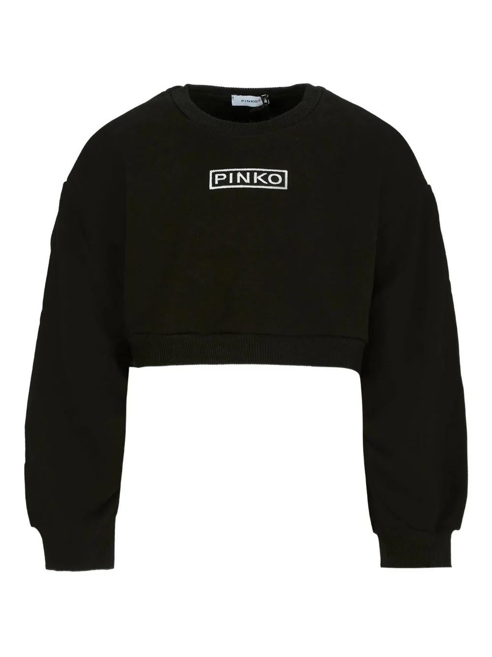 Felpa crop con logo nero KFFE012CFF013 D852 PINKO 
