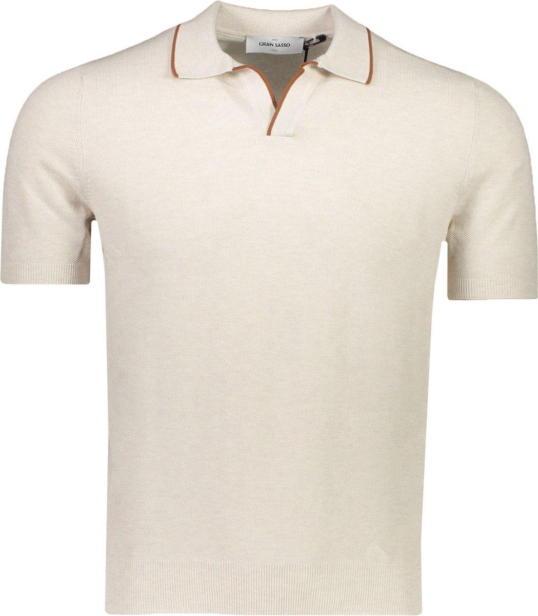 Polo skipper in maglia chicco riso beige 57157/20642 006 GRAN SASSO 