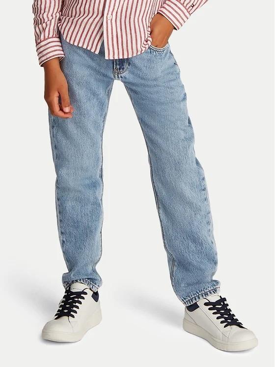 Jeans dritti scoloriti KB0KB09824T 1AP TOMMY HILFIGER 