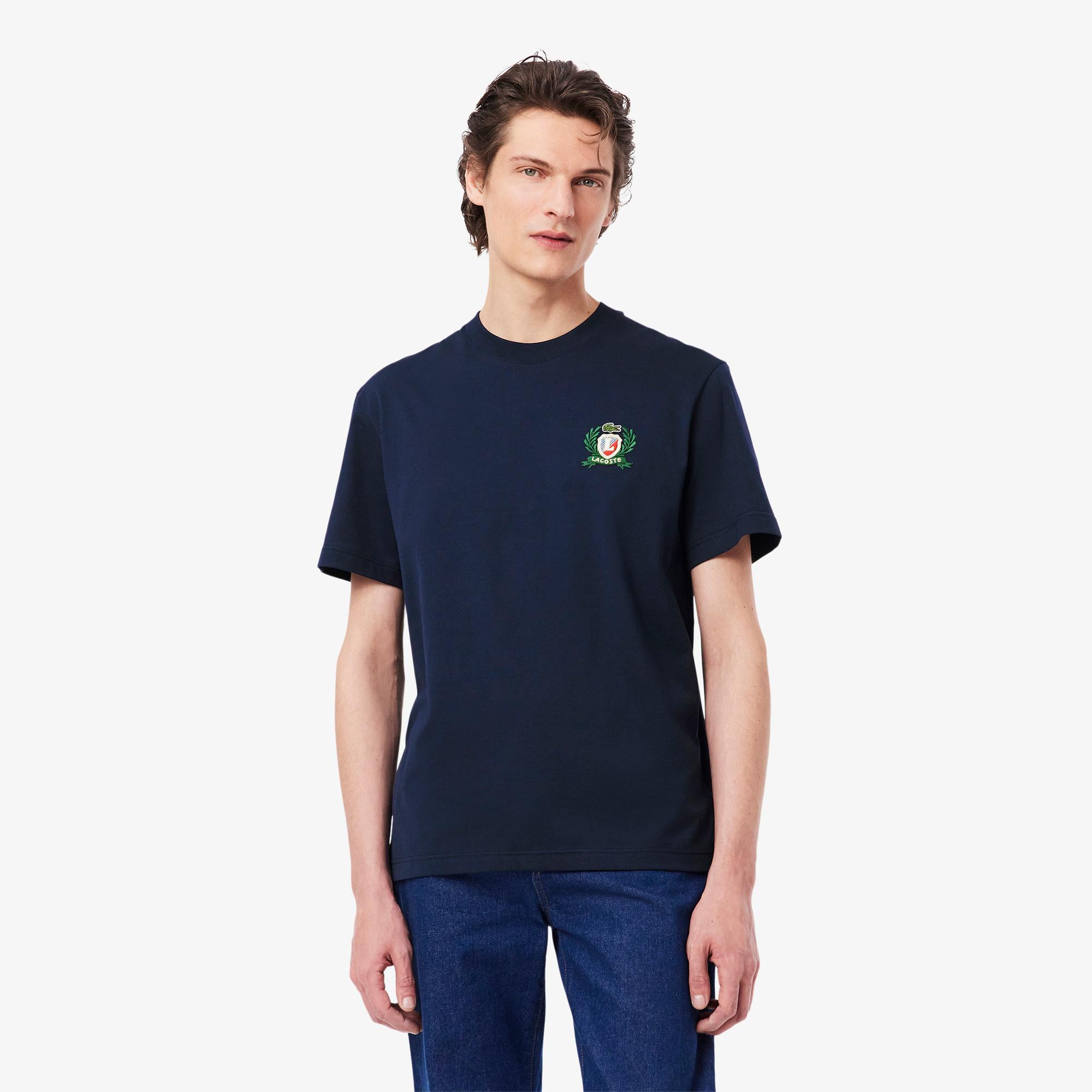 T-shirt in jersey di cotone ricamata TH0027 166 LACOSTE 