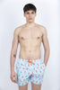 Costume classico elasticizzato Comfort Light con stampa cavallucci marini azzurro