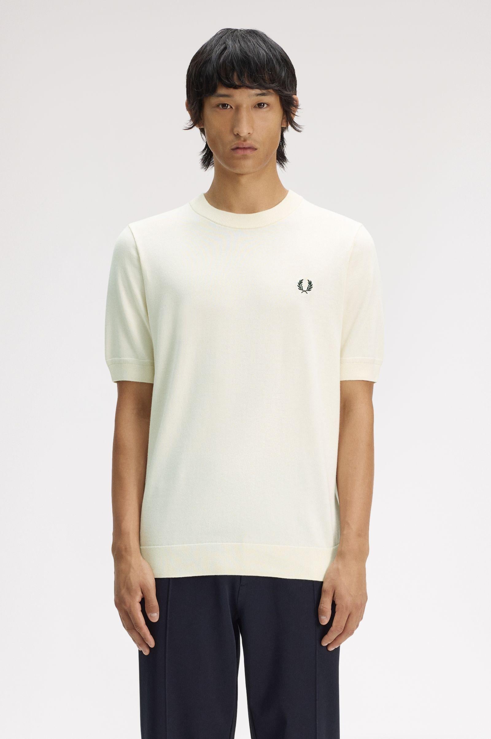 T-shirt in maglia di cotone K232258 560 FRED PERRY 