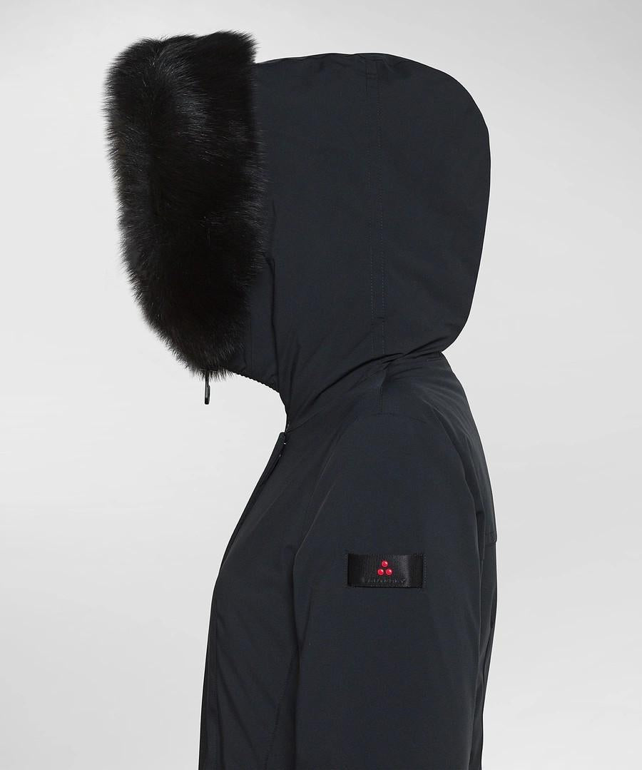 Giacca slim con pelliccia donnet kl fur PED4445 NER PEUTEREY 