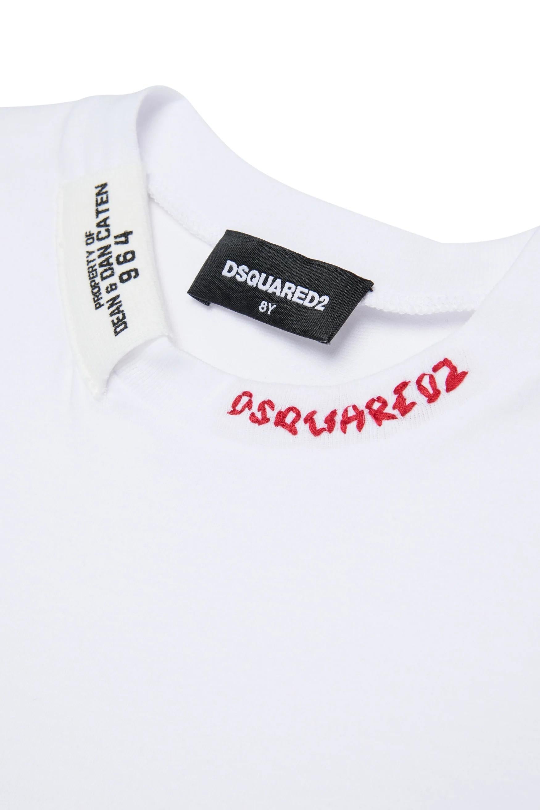 T-shirt girocollo con logo DQ3161D0AGP DQ100 DSQUARED2 