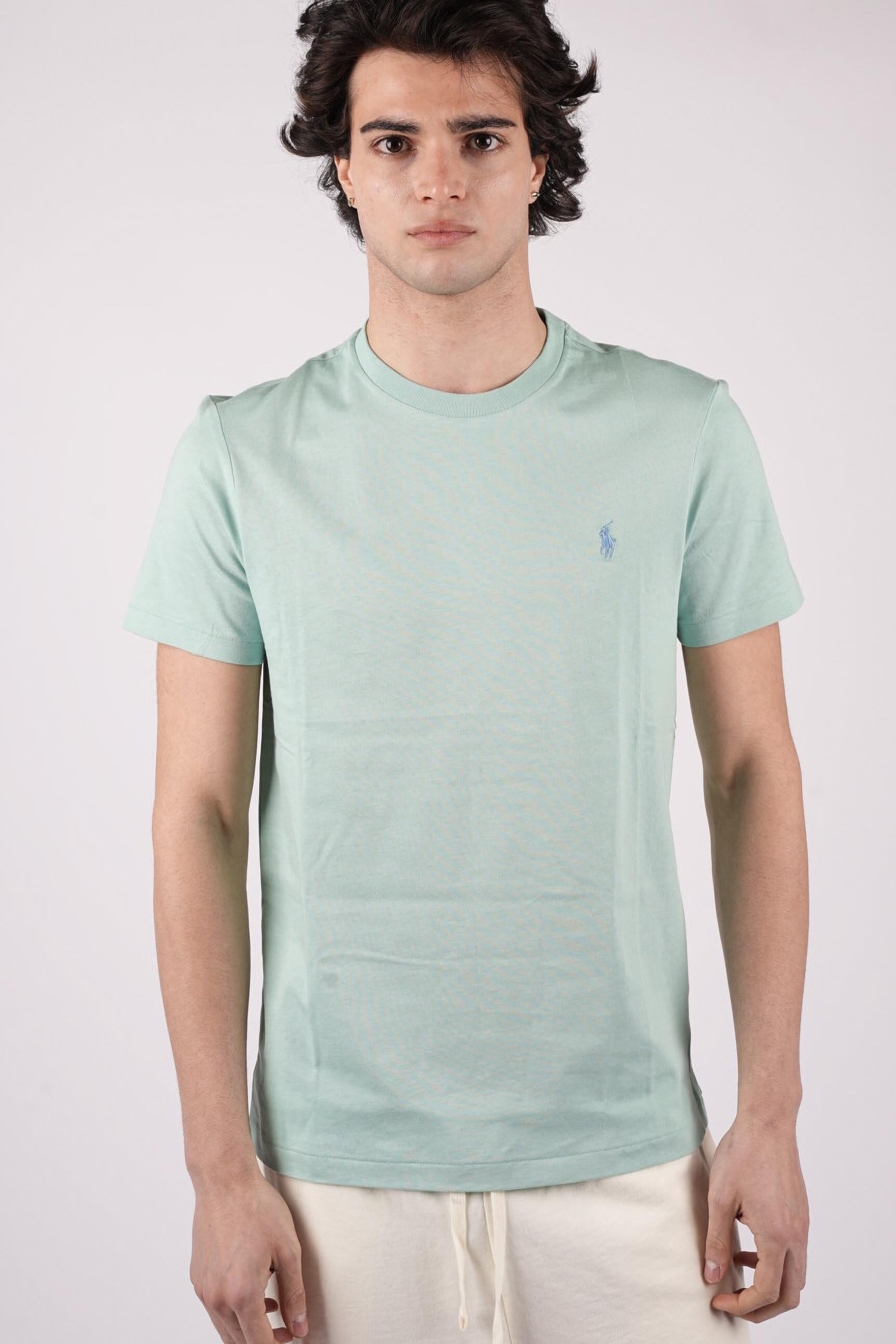 T-shirt con logo a contrasto 710671438 507 POLO RALPH LAUREN 