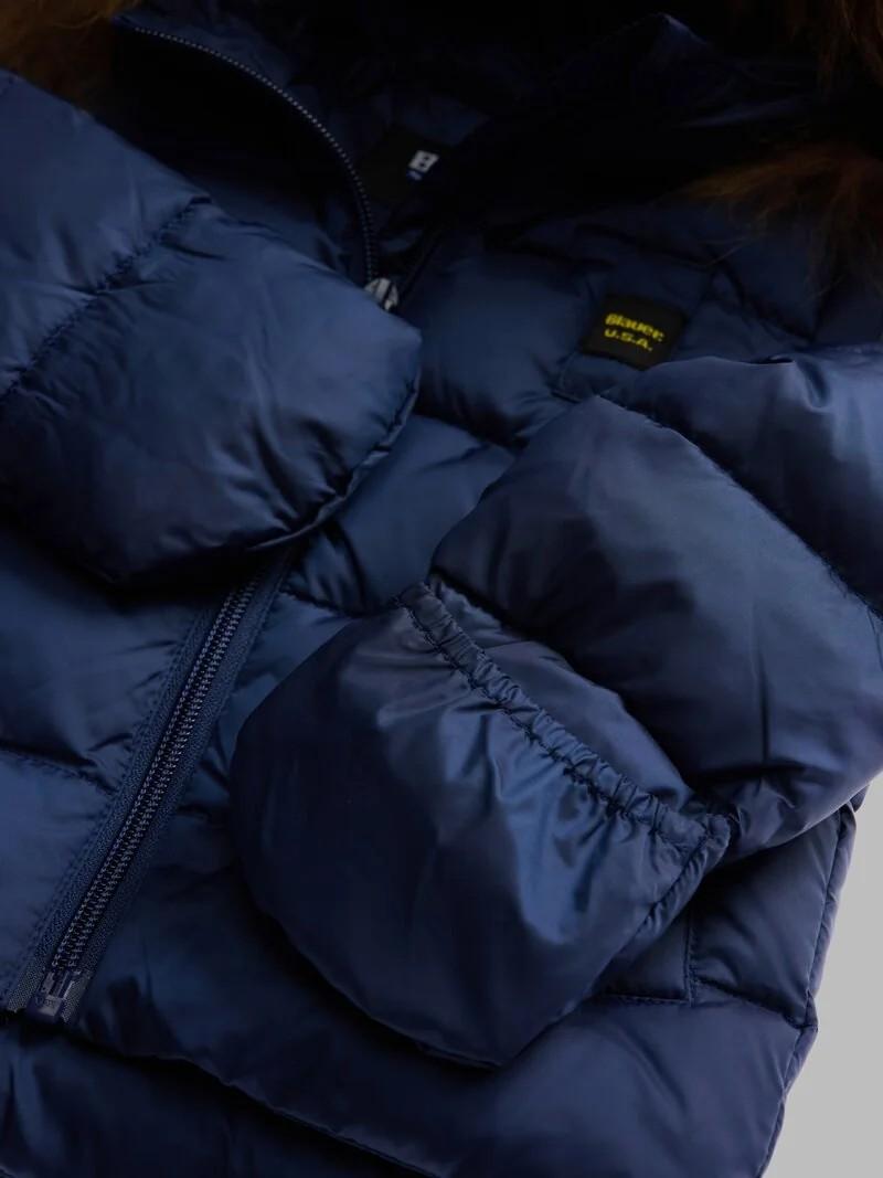 Piumino con bordo in pelliccia armory 25WBBXC02450 891 BLAUER 