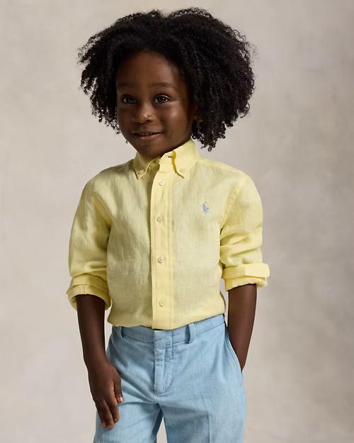 Camicia in lino 322967600 504 POLO RALPH LAUREN 