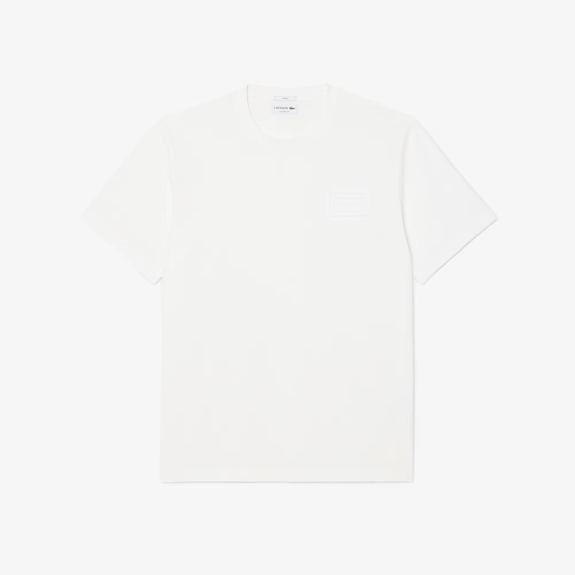 T-shirt in jersey con marchio goffrato TH0753 70V LACOSTE 