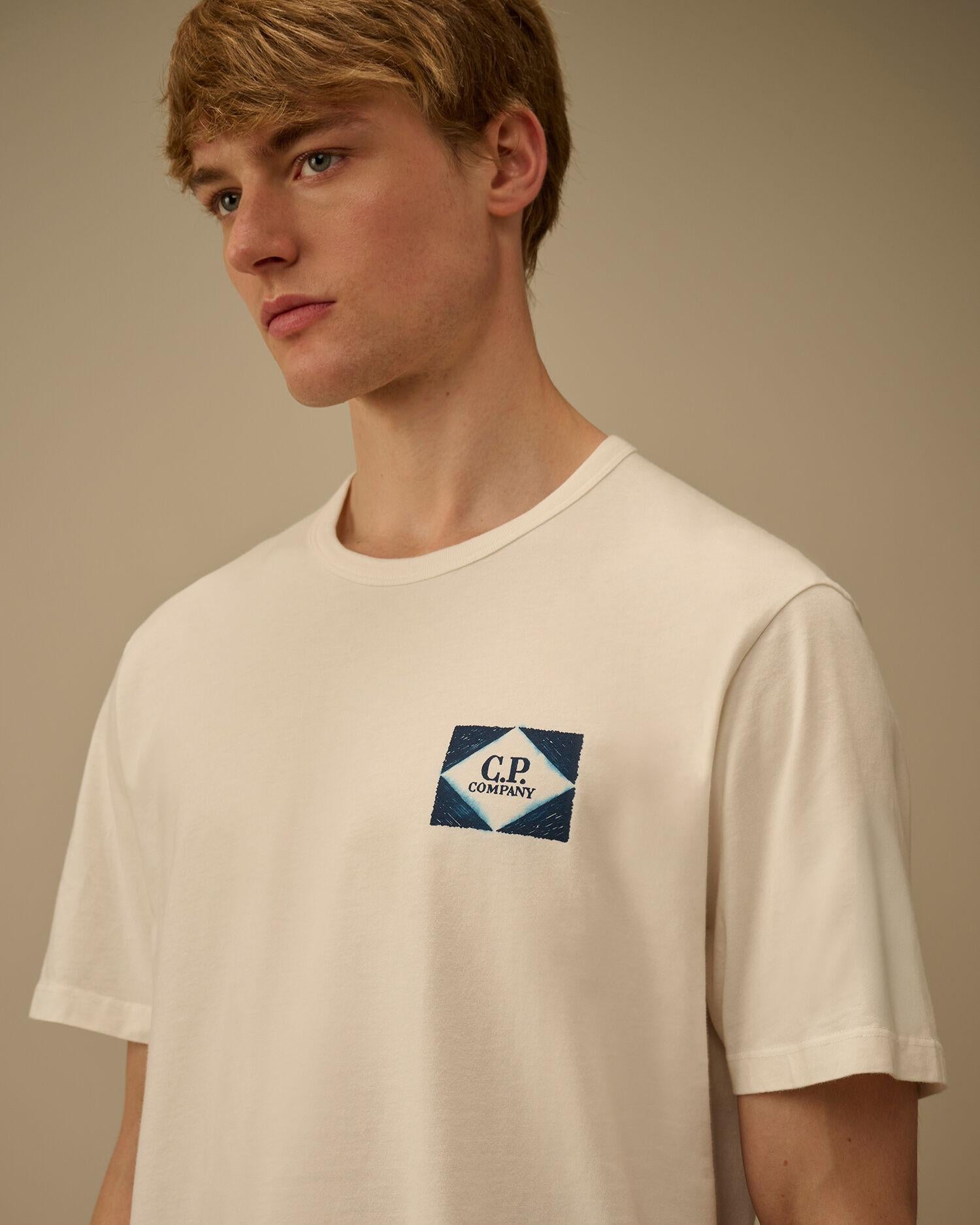 Compact 20/1 Jersey Short Sleeve Logo T-Shirt 20CMTS267A 103 C.P. COMPANY 