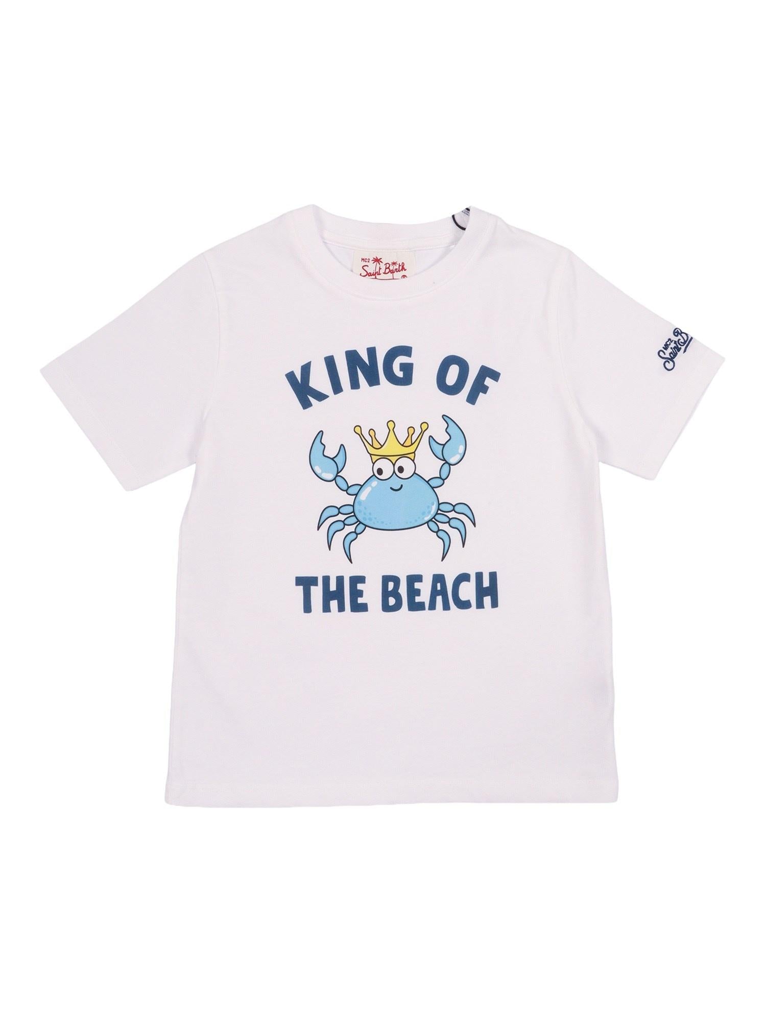 T-shirt Denver con stampa Granchio DNV0001 02001L MC2 SAINT BARTH 