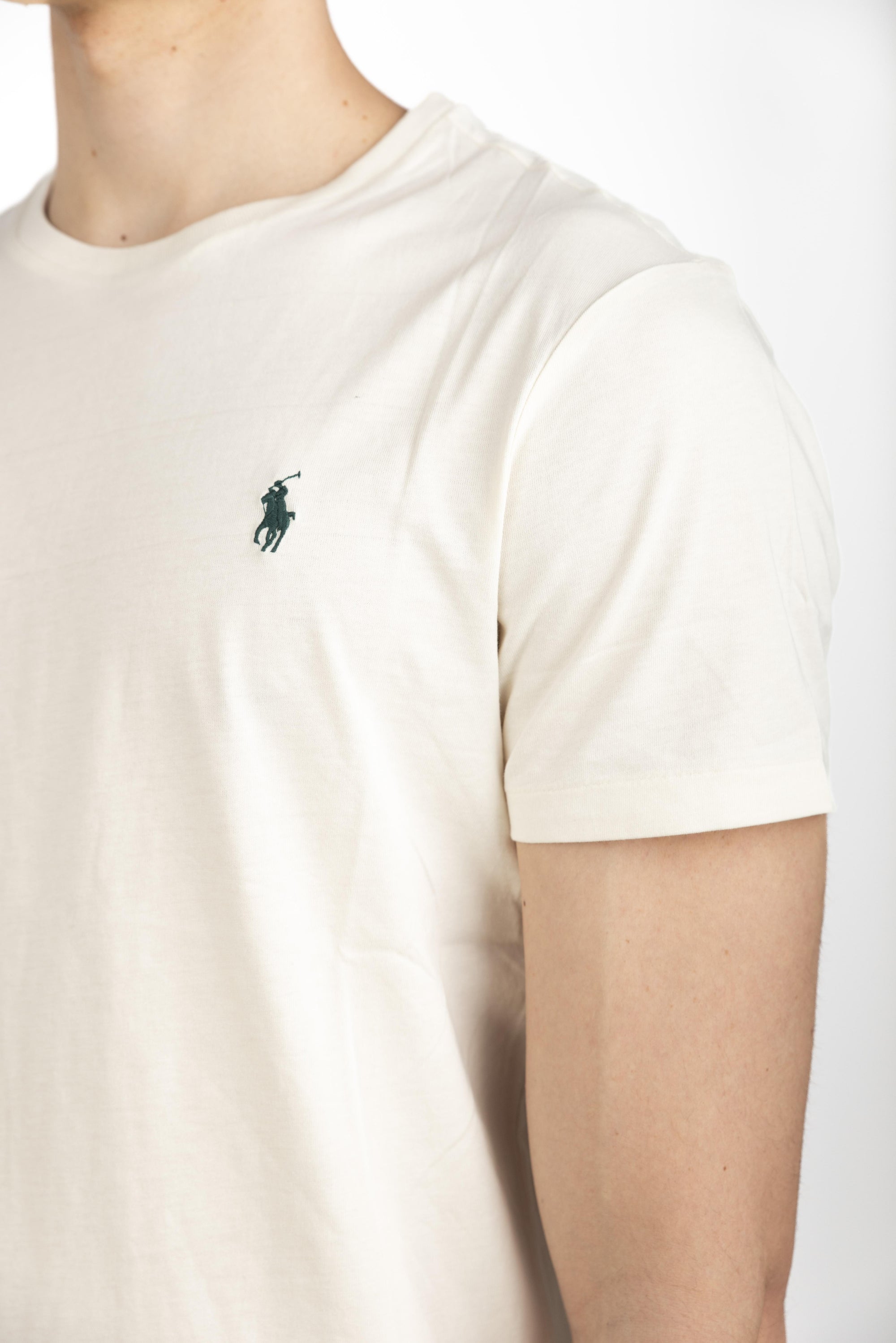 Maglietta in jersey Custom Slim-Fit crema 710671438 421 POLO RALPH LAUREN 