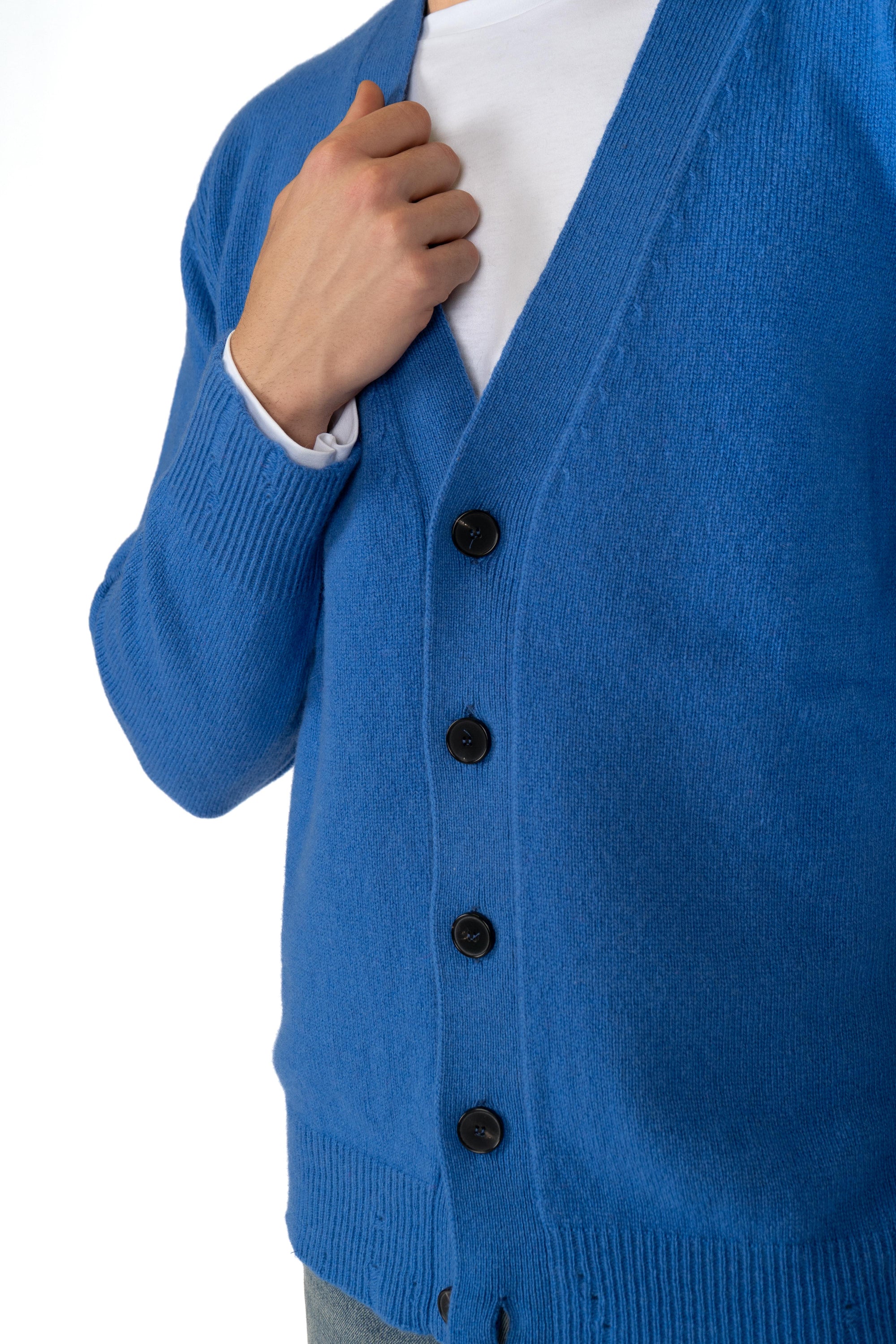 Cardigan con scollo a V B9F0116 FU86M AMARANTO 