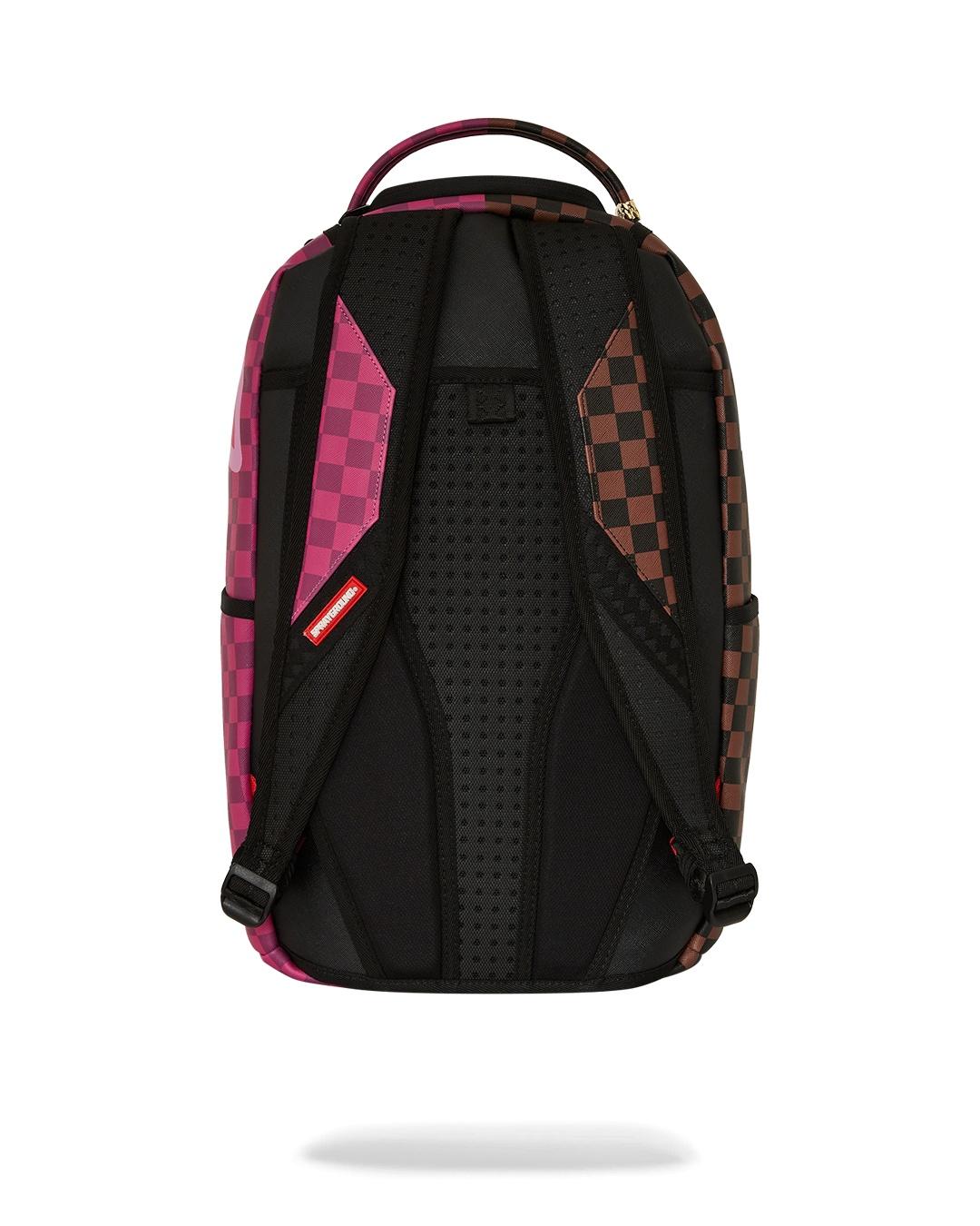 Zaino split sip pink check 910B6286 NSZ SPRAYGROUND 