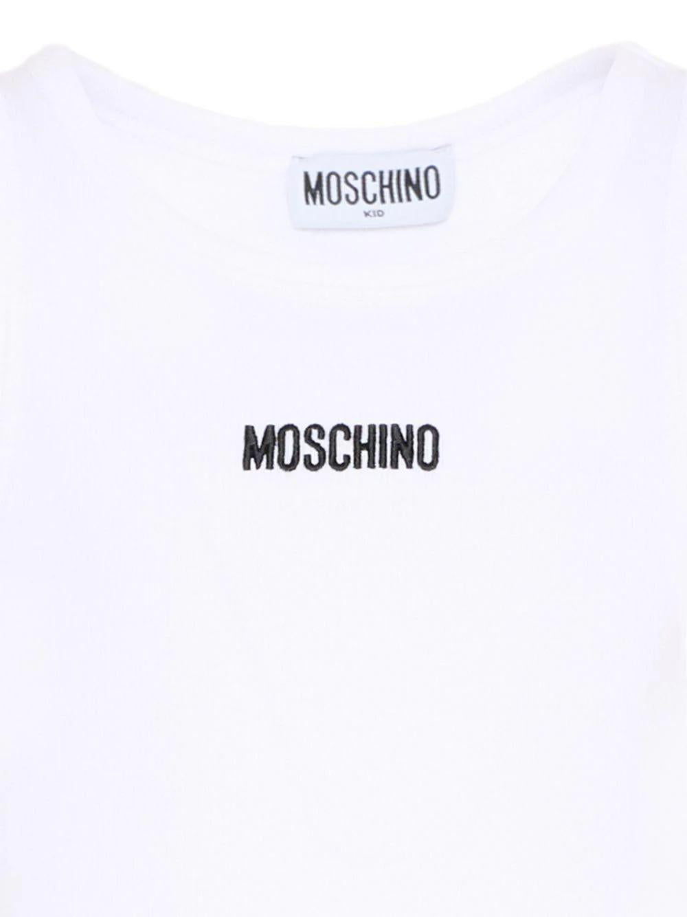Canotta con logo sul davanti HAM06MLBA39 10101 MOSCHINO KID 