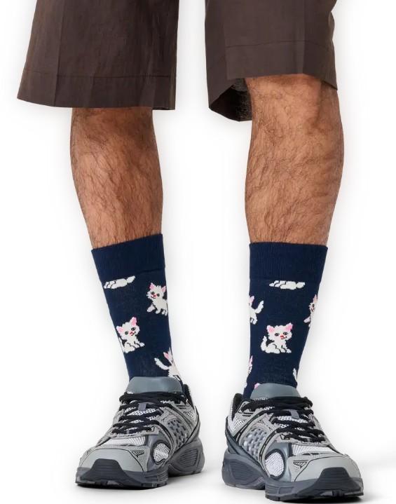 Kitten Sock P003187 NAVY HAPPY SOCKS 