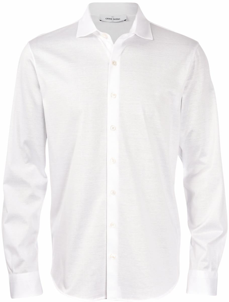 Camicia jersey filo di scozia bianco 60120/74002 001 GRAN SASSO 