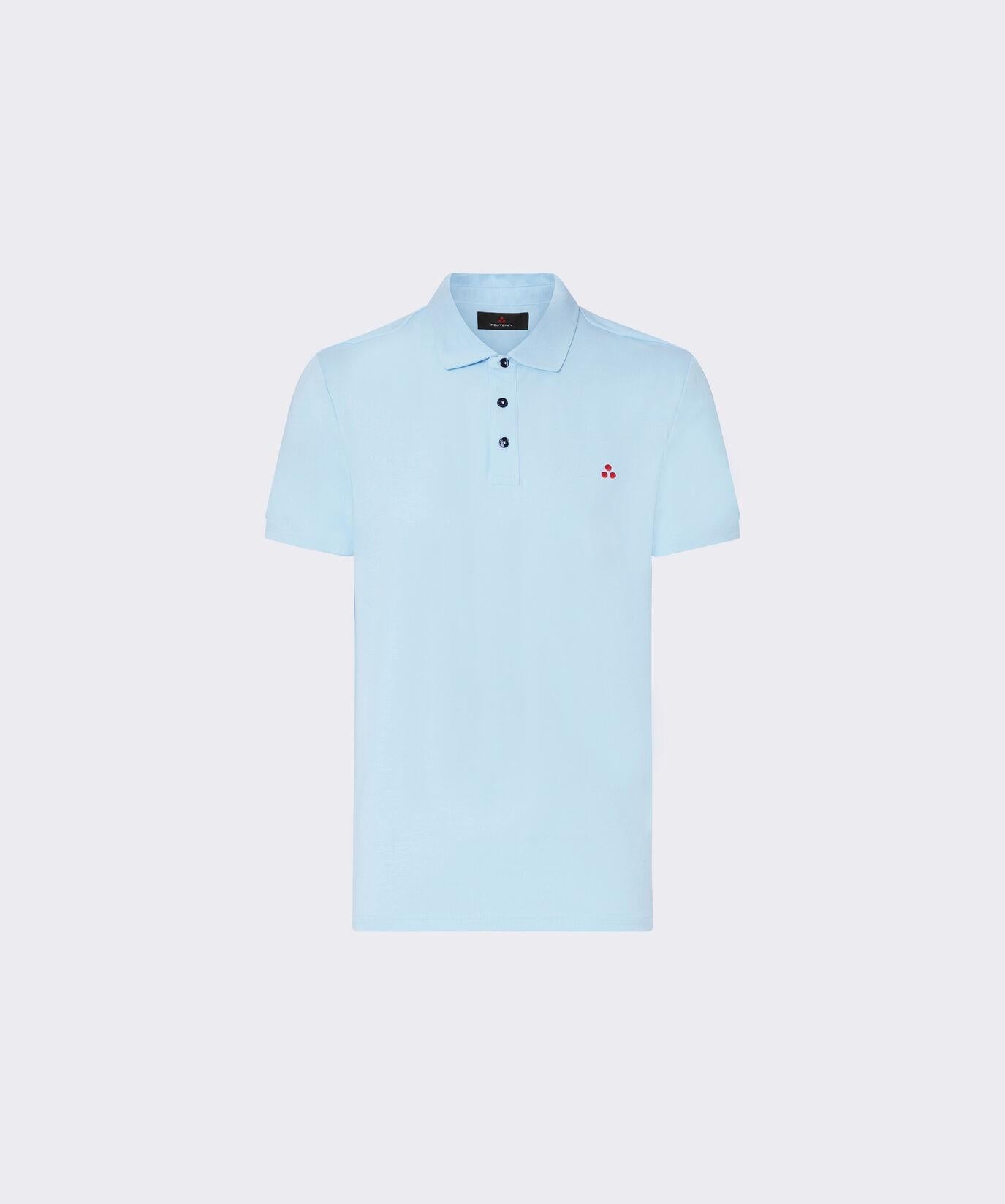 Polo in piqué di cotone stretch mezzola 02 PEU5471 290 PEUTEREY 