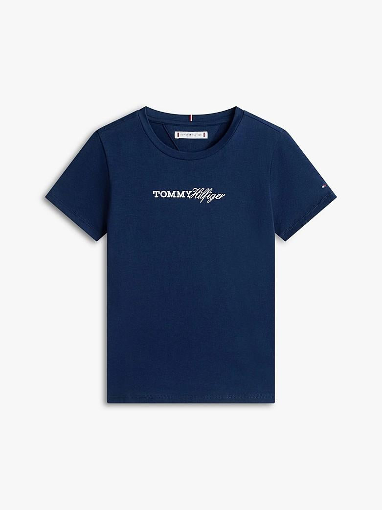 T-shirt slim fit in jersey vintage con logo KG0KG09123J C1G TOMMY HILFIGER 